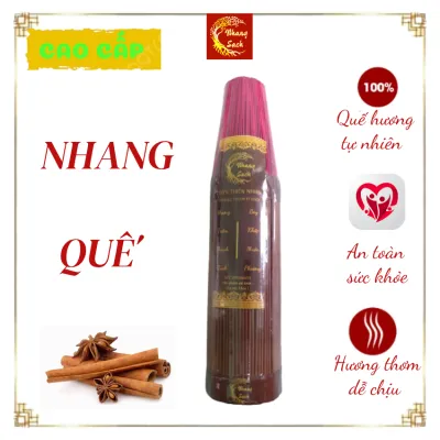 Nhang Thơm Quế nhang sạch Nhang thần tài 100% tự nhiên chân NHUỘM ĐỎ - 4 Tấc 3 Tấc