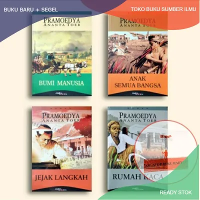 T.B.S.I. Buku tetralogi pulau buru pramoedya ananta toer. bumi manusia anak semua bangsa jejak langkah rumah kaca (4 Buku)