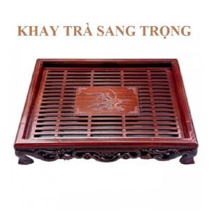 Khay Trà Chữ Nhật Màu Nâu Gỗ Kích Thước 20*30 CM Sang Trọng Bền Đẹp Cho Phòng Khách Gia Đình