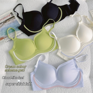 A-C Easily Cloudy Bra Seamless Jelly Support Comfy Wireless Push Up Bra Gathering Women Lingerie云朵内衣