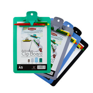 [super stationery] YOSOGO Papan Klip Plastik Saiz A4 dengan Pemegang Pen (CB330(P) | A4 Size Clipboard with Pen Clip Plastic Clip Board Clip Paper Holder Small Clipboard Clip Paper Clipboard