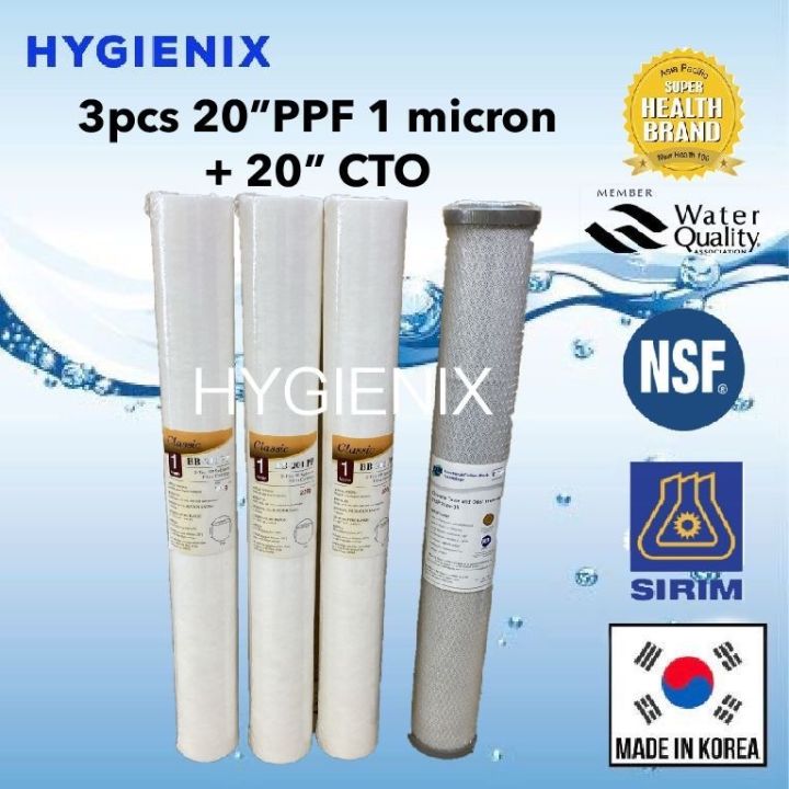 20 Inch water filter replacement cartridge PPF and CTO carbon set | Lazada