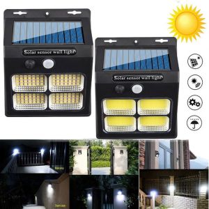DFYER56 Solar Powered Outdoor Solar Lamp Motion Sensor LED COB Street Light Easy To Install Energy Saving Solar Garden Light Home