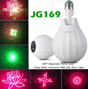 JG169 180° Rotating Disco Colorful LED Stage Light Laser Projector Lamp For Home KTV Bar Christmas