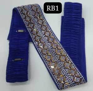 BELT GREEN ROYAL BLUE FIROZI AND TEKOIS  STONE TYPE FOR WOMEN SAREE DRAPING BEST DESIGN FROM INDIA