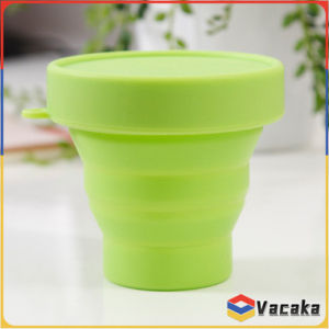 Portable Silicone Folding Cups Outdoor Collapsible Retractable Water Cup 300ml
