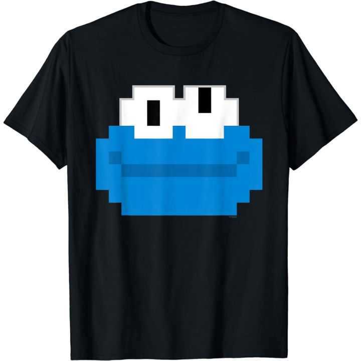 【New】 เสื้อยืดแขนสั้น พิมพ์ลาย Sesame Street 8-Bit Cookie Monster ...