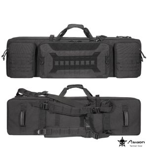 ASIAON A-9111 36 Inches Waterproof Tactical Double Bag Protective Padded Case Range Bag Laser Cut MOLLE