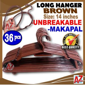 LONG Hanger UNBREAKABLE & FLEXIBLE 36pcs-Size 16 Plastic Hanger For Adults (3 Dozen)