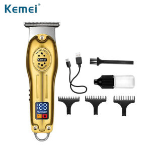 Kemei KM-678 Mini LCD Hair Trimmer Cordless Rechargeable - Alat Cukur Rambut KM 678