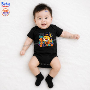 My First Halloween Baby Onesie Cute Shark Newborn Infant Bodysuit Halloween Outfit