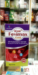 Bổ máu Fevimax gold bổ sung sắt acid folic cho người thiếu máu phụ nữ mang thai cho con bú - 30 Viên