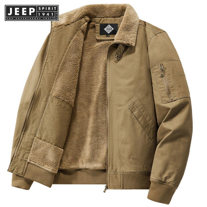 Jeep tinh thần 1941 estd nhung Mùa Đông Áo khoác bông ấm nam giới ...