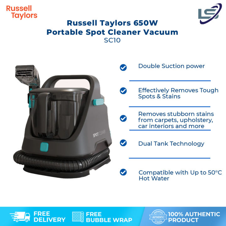 Russell Taylors 650W Portable Spot Cleaner Vacuum SC10 Double Suction