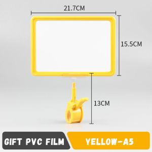 MINIYX Plastic Price Tag Clip Color Rotatable Merchandise Price Display Clip High Quality A4/A5 Desktop Message Postcard Holder Supermarkets