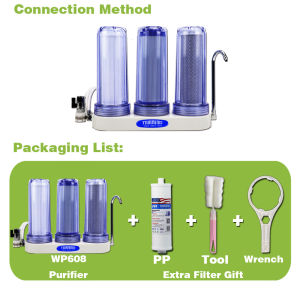 Authentic 3 in 1 Water Purifier Alkaline Water Filter Purifier For Home Faucet Filter Complete Set