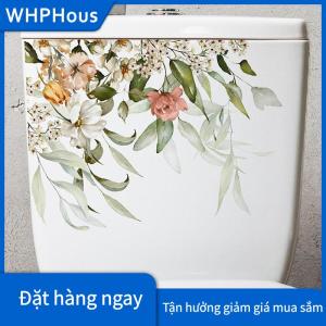 WHPHous Cây màu xanh lá cây hoa tường Sticker phòng tắm nhà vệ sinh trang trí nội thất phòng khách Tủ trang trí nội thất đề can Làm Đẹp Tự dính bức tranh tường
