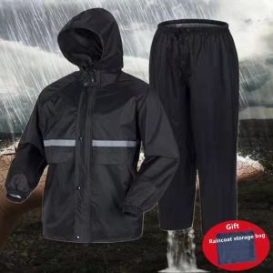 PVC Reflective Raincoat Terno Adult Water Raincoat Motorcycle Raincoat Jacket · Pvc+rubber thick rubber