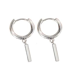 Sophisticated Silver Rod Drop Earrings Delicate Silver Rod Drop Earrings Stylish and Timeless Ear Rings Charm for Women