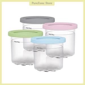 [PureZone] Ice Cream Pints Cup For Ninja Creamie Ice Cream Maker Cups Reusable Can Store Ice Cream Pints Containers With Sealing