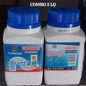 Bột thông tắc cống siêu mạnh YuHAO lọ to 280gr- An toàn không gây hại da tay