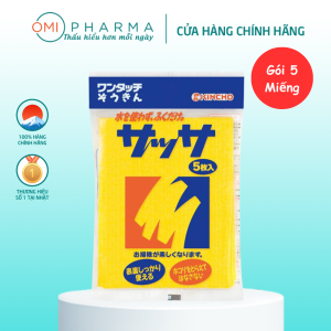 Tấm Lau Đa Năng Kincho Sassa Nhật Bản (05 Miếng/Gói)
