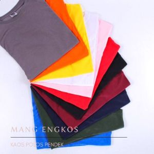 Mang Engkos - BAJU KAOS POLOS LENGAN PENDEK T-SHIRT DEWASA OBLONG ROUNDNECK REGULER FIT L XL PREMIUM TERMURAH