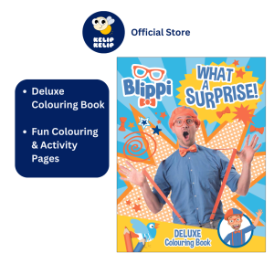 Blippi Deluxe Colouring Book What A Surprise For Kids to Color (48 pages)