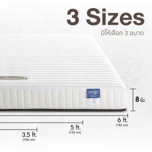 [ฟรี!ชุดผ้าปู] LOTUS ที่นอนยางพารา (สเปคแน่น-นุ่มสบาย) รุ่น Spring Free ส่งฟรี