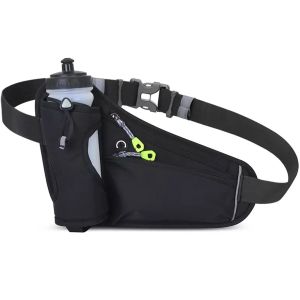 Waterproof Waist Pack with Bottle Holder Reflective Running Belt for Phone Hiking Cycling Gift