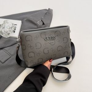 GUESS FOR 24x16x10CM  Women fashionable printed small square bag trendy letter women bag wide shoulder strap single shoulder crossbody bag