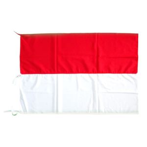 BENDERA INDONESIA MERAH PUTIH UKURAN 60 X 90 - 80 X 120 CM DARI BAHAN SATIN