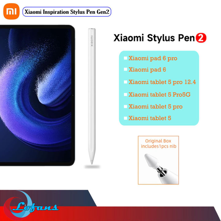 Xiaomi Stylus Pen 2 Smart Pen for Mi Pad 6/5 Pro Tablet, 4096 Level Sense, Magnetic Drawing Pencil