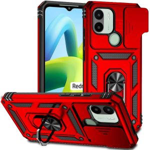 For Xiaomi Redmi A2 Plus A2 Case PC+TPU Car Holder With Ring Holder Armor Shockproof Kickstand Protection Phone Cover