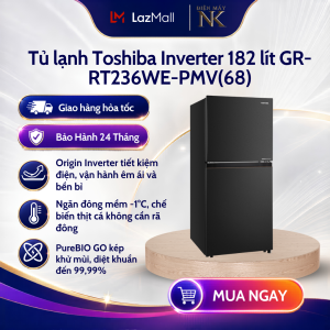 Tủ Lạnh Toshiba Inverter 182 Lít GR-RT236WE-PMV(68) Tiết Kiệm Điện Ngăn Đông Mềm Bảo Hành Chính Hãng 24 Tháng