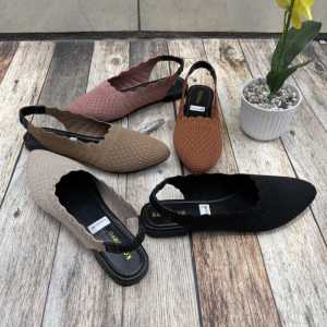 stel sepatu flat wanita rajut PLANGTONIC TERBARU