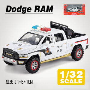 LEO 1:32 Dodge RAM Pickup Police Car Diecast Model Car Alloy Cars Toys Collection Gift For Kids Boy Girl
