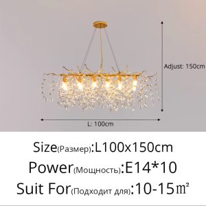 Modern Crystal LED Lights Chandelier For Living Room Decor Bedroom Ceiling Lamp Hanging Light Fixture Home Decoration Luxury
