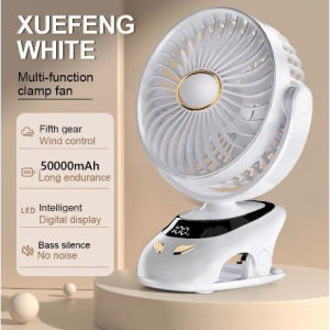 50000mAh Kipas Angin USB Clip Mini Fan Rotating Kipas Angin Meja Mini Jepit Portable LED Display Portable Fan Aromaterapi kipas mini