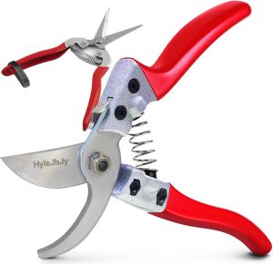 Pruning Shears with Stainless SK5 Steel Blades+Straight Tip Gardening Shears Garden Shears Garden Clippers Florist Scissors Hand Pruners Garden Tools Gardening Tools SetRed