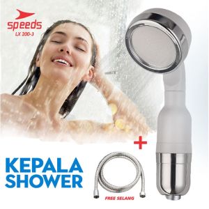 SPEEDS Kepala Shower Head Mandi Bak filter ganda lebih bersih soft halus lembut Shower Only 200-3