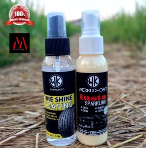 Paket 2 Insta Sparkling & Tire Shine Coating / Pengkilap Body Motor Mobil / Pengkilap Ban