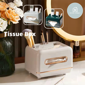 Modern Multifunctional Dustproof Tissue Box Case Holder Storage Cover Plastic Dispenser Magnetic Anti-slip Legs Handphone Holder