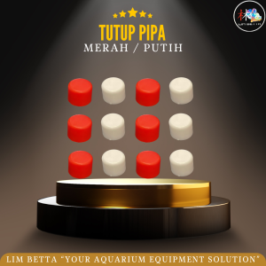(WARNA) ISI 4 TUTUP PIPA AQUARIUM MERAH / TUTUP AQUARIUM PUTIH / TUTUP PIPA AQUARIUM 5/8