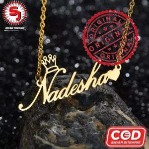 Kalung Nama Titanium Anti Luntur Wanita Anti Karat Selamanya
