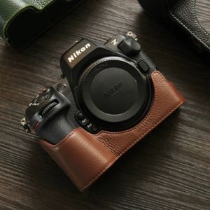 【NEW F】NEW handwork Photo Camera Genuine leather cowhide PU Bag Body BOX Case For NIKON Z8 Protective cover sleeve base