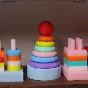[COD] Springhooe 1 Set Micro Scene Decoration Miniature Dollhouse Small Wooden Bucket Assembling Blocks Model For Doll Accessories