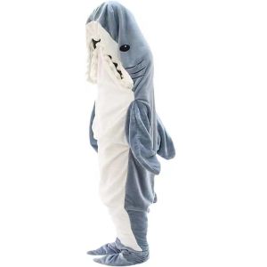 [SG stock/Fast Shipping]Shark blanket SG stockshark onesie/cny gift/TikTok shark Wearable Shark Sleeping Bag Blanket Hoodie Sleep Dress Flannel Sleepwear Cute Cozy Cosplay Costume Costume for Halloween Christmas Party Celebration 3362440097