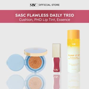 SASC Flawless Daily Trio - Paket Cushion Lip Tint Essence