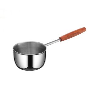 KAWAII BOX Stainless Steel Mini Butter Warmer 300ml/500ml Thickened Oil Splashing Small Pot Multifunctional Long Handle Hot Oil Pan Cookware Accessories
